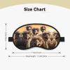 A Flock of Ostriches Eye Mask for Sleeping Soft Satin Sleep Shade Cover Blindfold with Elastic Strap Travel Nap Blackout Eye Shade Cover for Women Men view 3