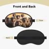 A Flock of Ostriches Eye Mask for Sleeping Soft Satin Sleep Shade Cover Blindfold with Elastic Strap Travel Nap Blackout Eye Shade Cover for Women Men view 4