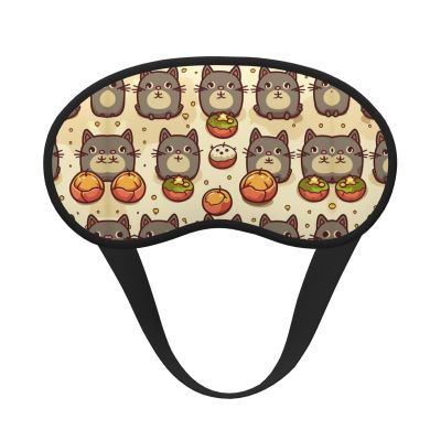Greedy cat Eye Mask for Sleeping Soft Satin Sleep Shade Cover Blindfold with Elastic Strap Travel Nap Blackout Eye Shade Cover for Women Men