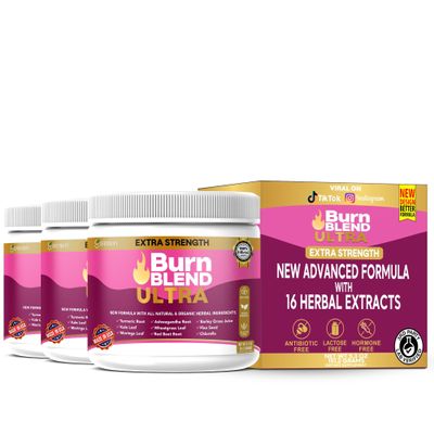 Extra Strength Burn Blend Powder, All Natural & Organic Herbal Ingredients, Vegan (3)
