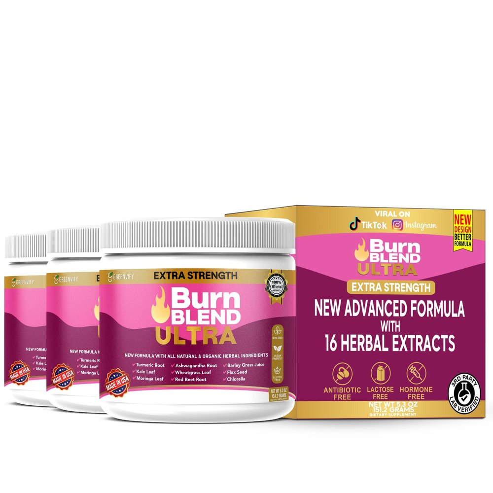 Extra Strength Burn Blend Powder, All Natural & Organic Herbal Ingredients, Vegan (3)