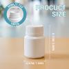 10 Pack 1.8oz Travel Pill Bottles - White Food Grade Plastic with Screw Caps & Labels, Small Pill Organizer for Pills, Vitamins, Capsules view 2