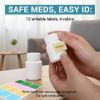 10 Pack 1.8oz Travel Pill Bottles - White Food Grade Plastic with Screw Caps & Labels, Small Pill Organizer for Pills, Vitamins, Capsules view 3