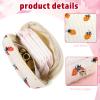 2 Pack Period Bag Pouch for Women Girls, Cute Corduroy Sanitary Napkin Storage Bag with Bow Design, Portable Discreet Menstrual Pad Pouches Tampon Holder for Purse, Small Make Up Bags view 3