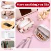2 Pack Period Bag Pouch for Women Girls, Cute Corduroy Sanitary Napkin Storage Bag with Bow Design, Portable Discreet Menstrual Pad Pouches Tampon Holder for Purse, Small Make Up Bags view 4