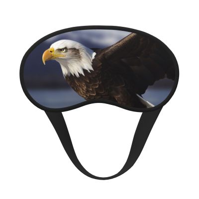 Animals Bald Eagle Eye Mask for Sleeping Soft Satin Sleep Shade Cover Blindfold with Elastic Strap Travel Nap Blackout Eye Shade Cover for Women Men