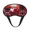Red Valentine Hearts Eye Mask for Sleeping Soft Satin Sleep Shade Cover Blindfold with Elastic Strap Travel Nap Blackout Eye Shade Cover for Women Men view 1