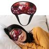Red Valentine Hearts Eye Mask for Sleeping Soft Satin Sleep Shade Cover Blindfold with Elastic Strap Travel Nap Blackout Eye Shade Cover for Women Men view 2