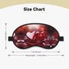 Red Valentine Hearts Eye Mask for Sleeping Soft Satin Sleep Shade Cover Blindfold with Elastic Strap Travel Nap Blackout Eye Shade Cover for Women Men view 3