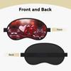Red Valentine Hearts Eye Mask for Sleeping Soft Satin Sleep Shade Cover Blindfold with Elastic Strap Travel Nap Blackout Eye Shade Cover for Women Men view 4