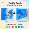 JUEOQOY Sensory Floor Tiles for Kids Ages 3+ 12 Inch Ocean-Themed Liquid Step-On Tiles with Moving Sea Creatures, Non-Slip Base for Interactive Play in Playroom or Classroom (6 Pack) view 3