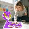 JUEOQOY Sensory Floor Tiles for Kids Ages 3+ 12 Inch Ocean-Themed Liquid Step-On Tiles with Moving Sea Creatures, Non-Slip Base for Interactive Play in Playroom or Classroom (6 Pack) view 4
