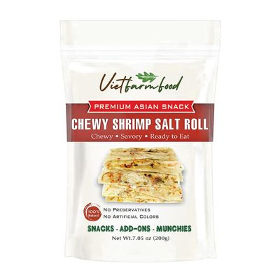 CHEWY SHRIMP SALT ROLL 7.05 Oz (200g) VIETFARMFOOD: Savory & Spicy Ready to Enjoy, Gourmet Snack for Parties and Daily Enjoyment