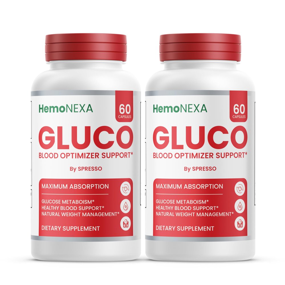 (2 Pack) Gluco Blood Optimizer Capsules, Official Gluco Blood Optimizer Supplement with All Natural Ingredients, All Natural Maximum Strength Formula for Daily Health Support (120 Count)