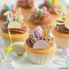 12 PCS Easter Cupcake Topper Acrylic Mirror Cake Toppers Gold Silver Rose Gold Bunny Cupcake Toppers for Easter Party Dessert Decoration Supplies view 2