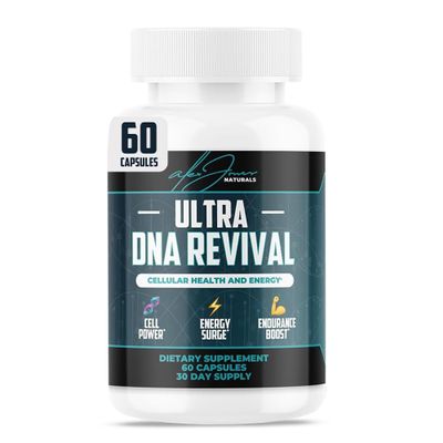 Alex Jones Naturals NAD+ Support Supplement | Ultra DNA Revival Formula | Cellular Energy & Wellness Support | Premium NMN + Resveratrol Blend | Vegan Capsules | 60 Count
