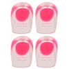 2 Pairs Soft Universal Women Silicone Heel Cushion Massage Foot Pain Relief Shoe Pad Insole for Heel Pain and Comfortable Walking Transparent 10.5x6x2.3cm 167g view 1