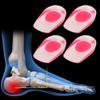 2 Pairs Soft Universal Women Silicone Heel Cushion Massage Foot Pain Relief Shoe Pad Insole for Heel Pain and Comfortable Walking Transparent 10.5x6x2.3cm 167g view 2