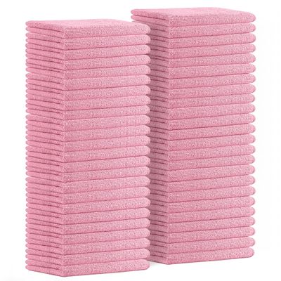 Avalon Towels Microfiber Cleaning Cloths (Value Pack of 48) - Size 16 x 16 Inches, Highly Absorbent Cleaning Rags, Lint Free, Reusable and Washable, Microfiber Towels for Cars