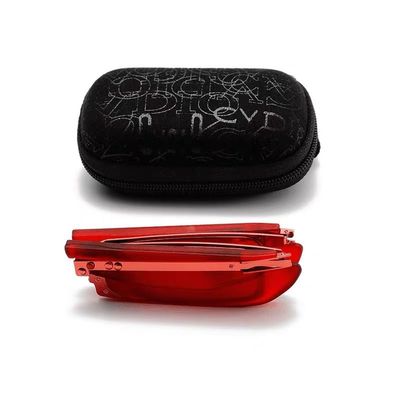 Aocesk Foldable Anti-Blue Light Reading Glasses with Case, Anti Eyestrain/Glare Computer Reading Glasses for Women Men (Red, 4, x)