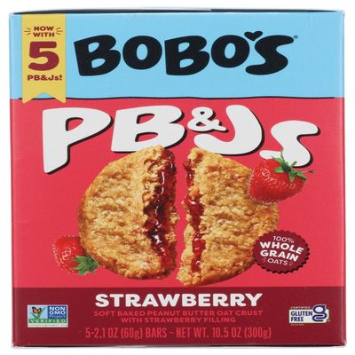 Bobo's Oat Bars Strawberry Jam PBJ 5ct, 10.5 OZ