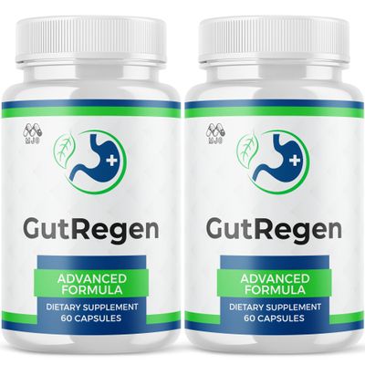 (2 Pack) GutRegen Capsules, Official Gut Regen Probiotic Pills with All Natural Ingredients, GutRegen Advanced Gut Health & Digestive Support with Premium Probiotics for Women & Men (120 Capsules)