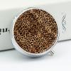 Leopard Patterned Wallpaper Pill Box,3 Compartments Round Small Pills Case Moisture-Proof Portable Pill Container for Travel Vitamins Fish Oil Supplements view 4