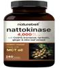 NatureBell Nattokinase 4,000 FU Per Serving, 240 Softgels 7-in-1 Formula with CoQ10, Bromelain, Turmeric | Enteric Coated with MCT Oil | Gluten Free view 1