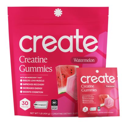 Create Creatine Gummies for Men & Women NSF Certified, Made with Creapure Creatine Monohydrate, Great Tasting, Anti-Melting Formula, 30ct Standup Pouch, 90 Gummies (Watermelon)