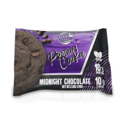 Muscle Treats By Forzagen Protein Cookie Midnight Chocolate,10G of protein, Rich Flavor, Clean Ingredients, High Fiber, Fresh Baked (3 PACK)