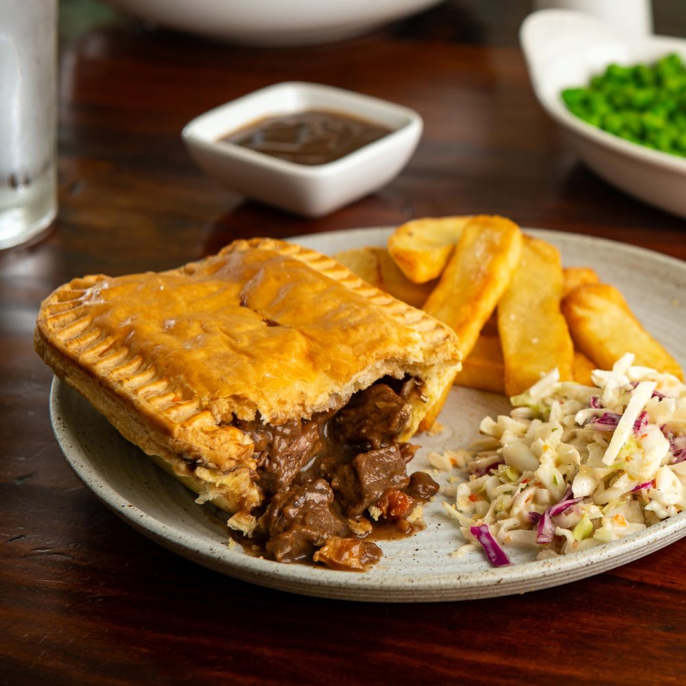 Pouch Pies Savory Meat Pies Family Meal 12 Pack, Meal Pie Flaky Puff Pastry, Frozen Ready-to-Bake (Steak Pie 7oz)