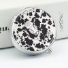 Black and White Cowm Pill Box,3 Compartments Round Small Pills Case Moisture-Proof Portable Pill Container for Travel Vitamins Fish Oil Supplements view 4