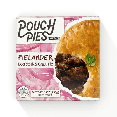 Pouch Pies Savory Meat Pies Family Meal 12 Pack, Meal Pie Flaky Puff Pastry, Frozen Ready-to-Bake (Steak Pie 9oz)