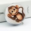 Cute Monkey Pill Box,3 Compartments Round Small Pills Case Moisture-Proof Portable Pill Container for Travel Vitamins Fish Oil Supplements view 4