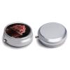 Valentine's Day Cupcakes Pill Box,3 Compartments Round Small Pills Case Moisture-Proof Portable Pill Container for Travel Vitamins Fish Oil Supplements view 3