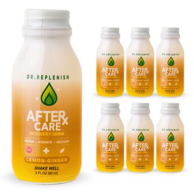 AFTERx Care Recovery Drink | Lemon Ginger Flavor | Post Cold/Flu Hydration & Restoration |6 Pack / 2 FL OZ