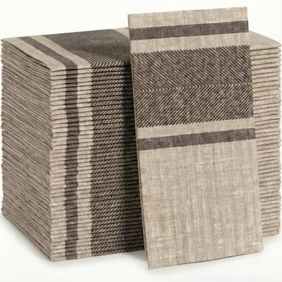 Made in Italy Linen-Feel Disposable Guest Towels - Premium Airlaid Cloth-Like Bathroom Napkins, Soft & Absorbent Luxury Hand Towels, Elegant Dinner Napkins for Parties, Events, Bulk 500 Count