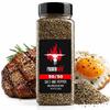 50/50 Salt and Pepper Seasoning, 23 oz | Premium Flake Kosher Salt & 16 Mesh Black Pepper Blend with Extra Virgin Olive Oil | Texas-Style Rub for Brisket, Steak, Burgers, Chicken & More view 1