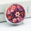 Dark Purple Flower Pill Box,3 Compartments Round Small Pills Case Moisture-Proof Portable Pill Container for Travel Vitamins Fish Oil Supplements view 4