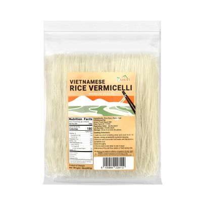 Apexy Vietnamese Rice Vermicelli, 32 oz Pack of 1 Family-Size Thin Rice Noodles for Pho, Stir-Fry, Spring Rolls & Asian Recipes