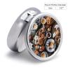 Beautiful Breakfast Pill Box,3 Compartments Round Small Pills Case Moisture-Proof Portable Pill Container for Travel Vitamins Fish Oil Supplements view 2