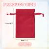 PATIKIL Satin Drawstring Favor Bags, (4" x 3", Burgundy) (12Pcs), Satin Gift Bags Gift Pouches with Drawstrings, Suit for - Wedding/Festival/Birthday/Celebration view 2