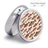 Salmon Pill Box,3 Compartments Round Small Pills Case Moisture-Proof Portable Pill Container for Travel Vitamins Fish Oil Supplements view 2
