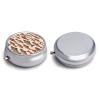 Salmon Pill Box,3 Compartments Round Small Pills Case Moisture-Proof Portable Pill Container for Travel Vitamins Fish Oil Supplements view 3