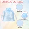 PATIKIL Satin Drawstring Favor Bags, (8" x 6", Blue) (6Pcs), Satin Gift Bags Gift Pouches with Drawstrings, Suit for - Wedding/Festival/Birthday/Celebration view 3