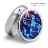 DNA Genetic Helix Pill Box,3 Compartments Round Small Pills Case Moisture-Proof Portable Pill Container for Travel Vitamins Fish Oil Supplements view 2