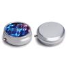 DNA Genetic Helix Pill Box,3 Compartments Round Small Pills Case Moisture-Proof Portable Pill Container for Travel Vitamins Fish Oil Supplements view 3