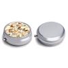 A Brood of Chickens Pill Box,3 Compartments Round Small Pills Case Moisture-Proof Portable Pill Container for Travel Vitamins Fish Oil Supplements view 3