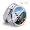 San Francisco Golden Gate Bridge Pill Box,3 Compartments Round Small Pills Case Moisture-Proof Portable Pill Container for Travel Vitamins Fish Oil Supplements view 2