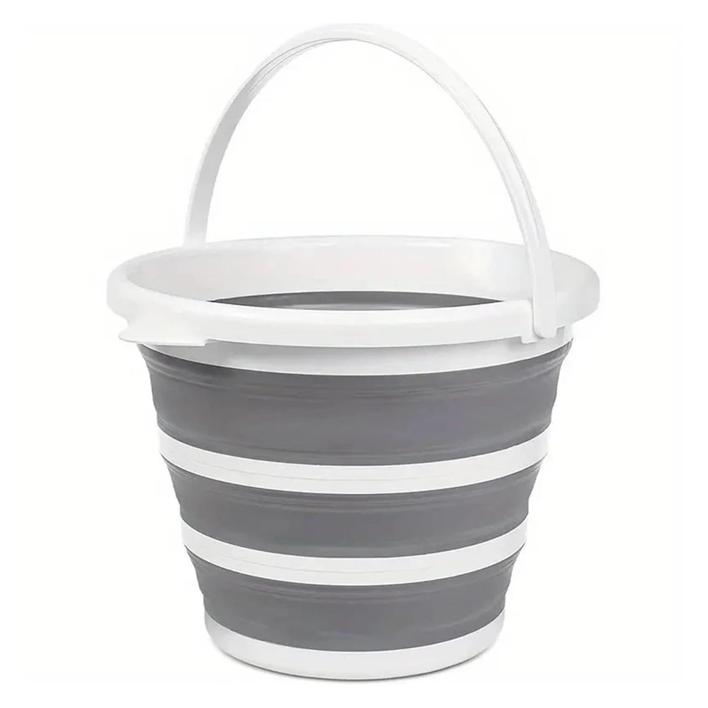 10L Portable Silicone Collapsible Bucket Compact & Foldable for Camping Fishing Car Wash Easy-Carry Handle Space Saving Design